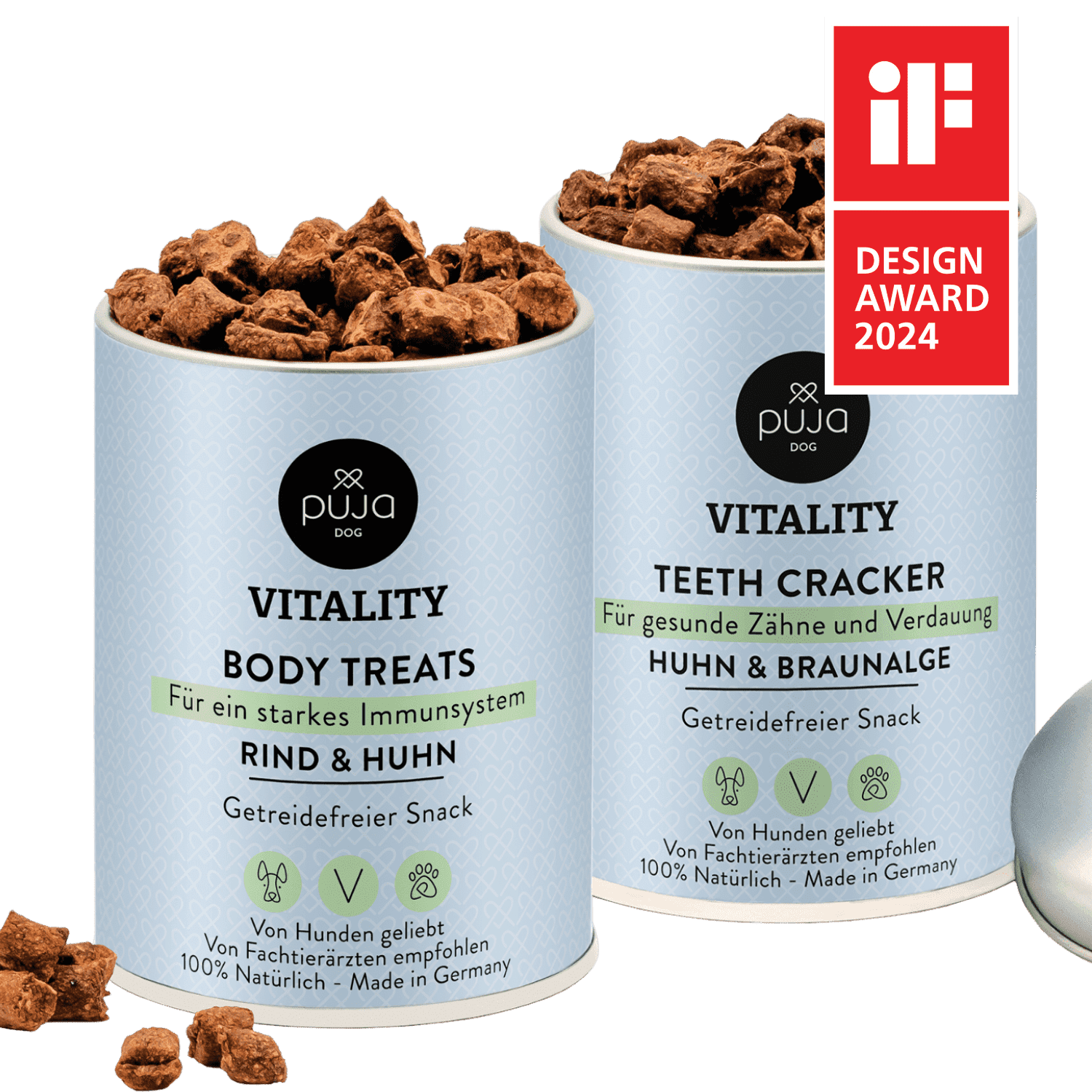 Doppelt fit mit Vitality Teeth + Vitality Body für Hunde - gesunde Zähne und Immunsystem Booster 2x150g