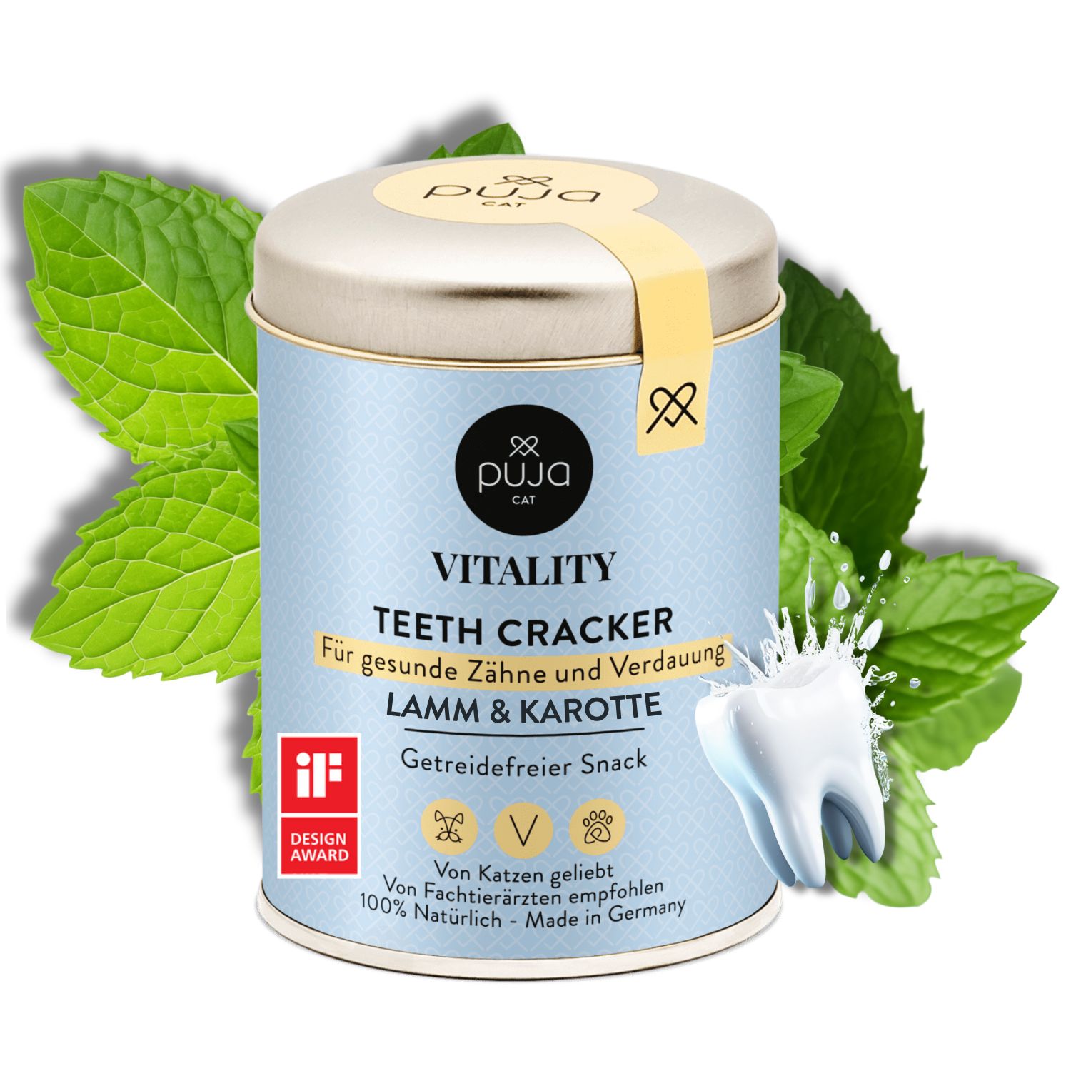 Vitality Teeth mit Lamm & Karotte für Katzen - gesunde Zähne und Verdauung 150g