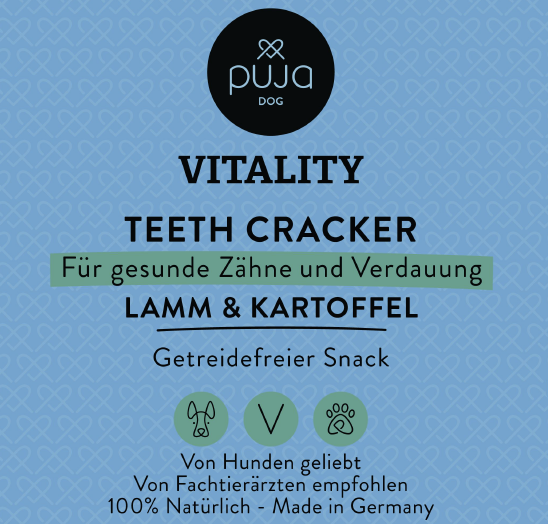 Vitality Teeth mit Lamm & Kartoffel für Hunde - gesunde Zähne und Verdauung 150g