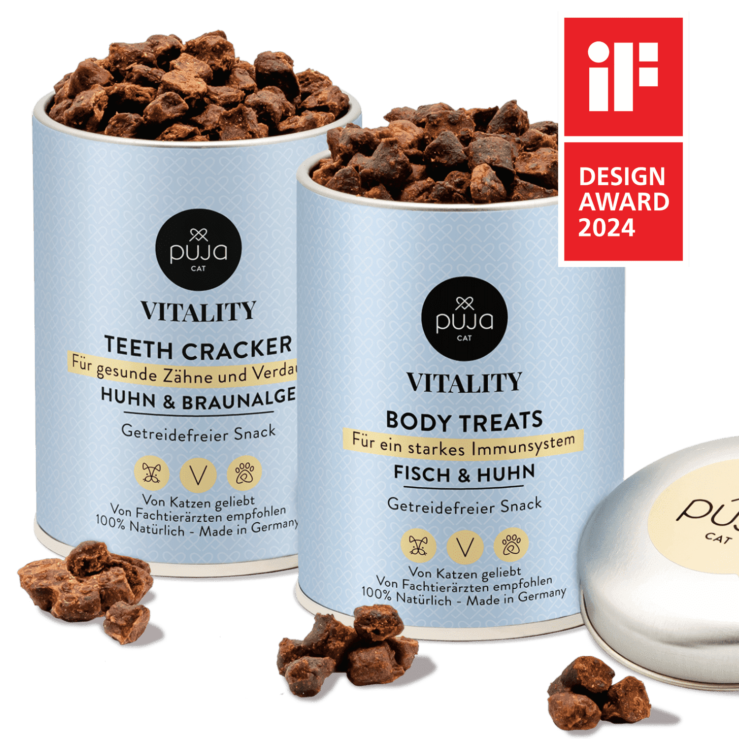 Doppelt fit mit Vitality Teeth + Vitality Body für Katzen - gesunde Zähne und Immunsystem Booster 2x150g