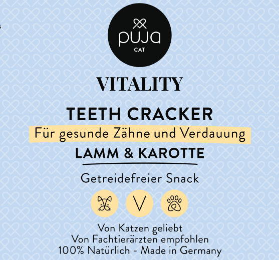 Vitality Teeth mit Lamm & Karotte für Katzen - gesunde Zähne und Verdauung 150g